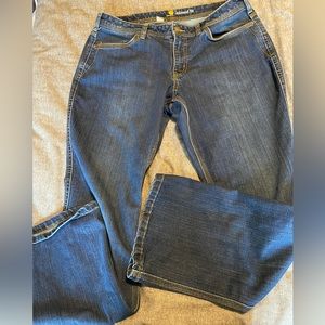 Carhartt Relaxed Fit‎ womens High Rise Thick Blue Jeans  Size 12